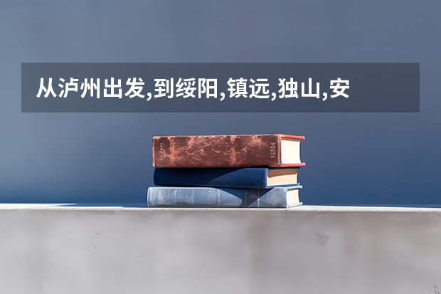 从泸州出发,到绥阳,镇远,独山,安顺,贵阳,遵义,盘县开车怎么走