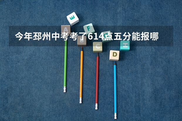 今年邳州中考考了614点五分能报哪个学校