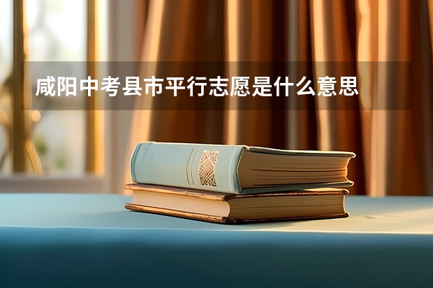 咸阳中考县市平行志愿是什么意思