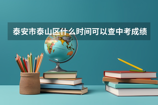 泰安市泰山区什么时间可以查中考成绩