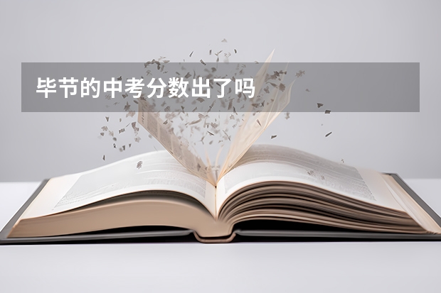 毕节的中考分数出了吗