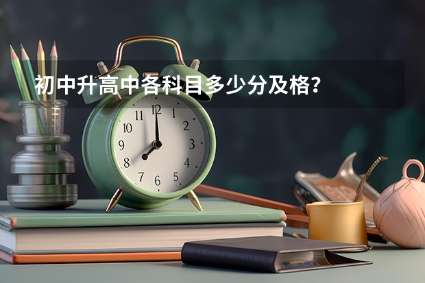 初中升高中各科目多少分及格？