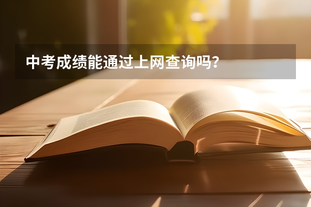 中考成绩能通过上网查询吗?