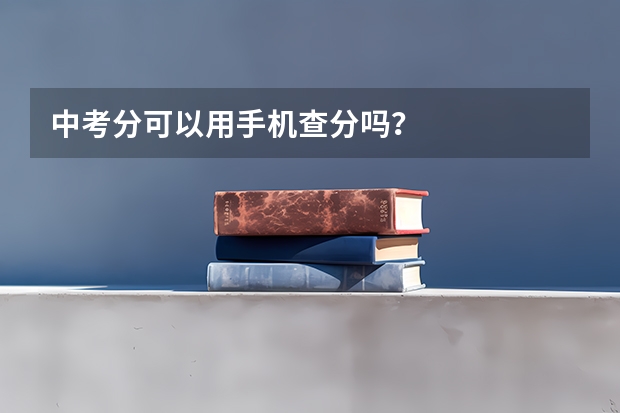 中考分可以用手机查分吗?