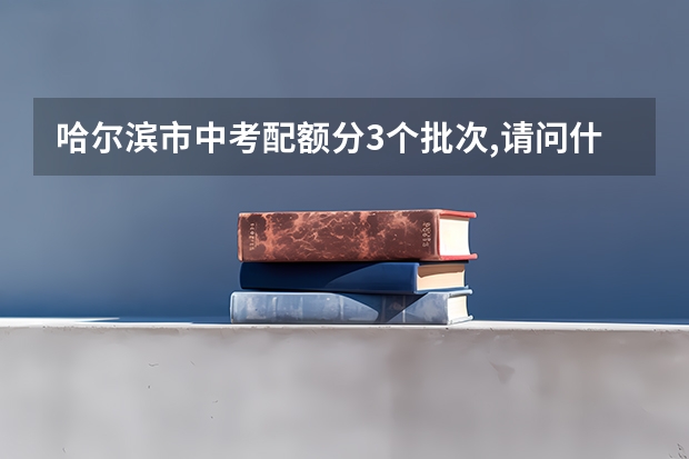 哈尔滨市中考配额分3个批次,请问什么是批次?