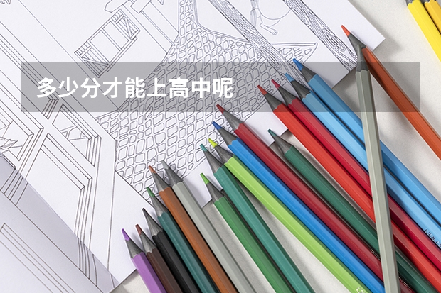 多少分才能上高中呢