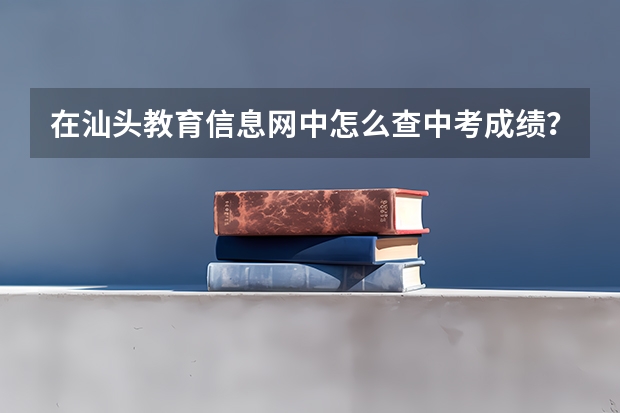 在汕头教育信息网中怎么查中考成绩?