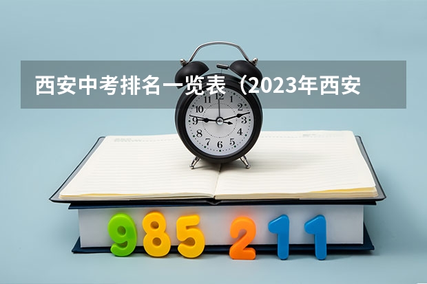 西安中考排名一览表(2023年西安中考填报志愿时间)