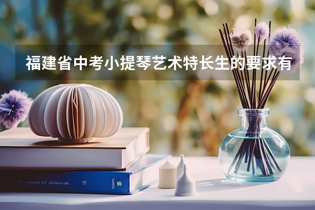 福建省中考小提琴艺术特长生的要求有哪些