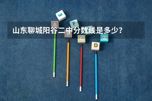 山东聊城阳谷二中分数线是多少？