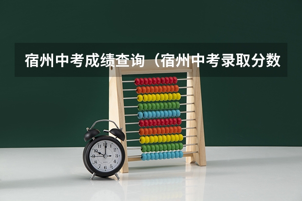 宿州中考成绩查询（宿州中考录取分数线？）