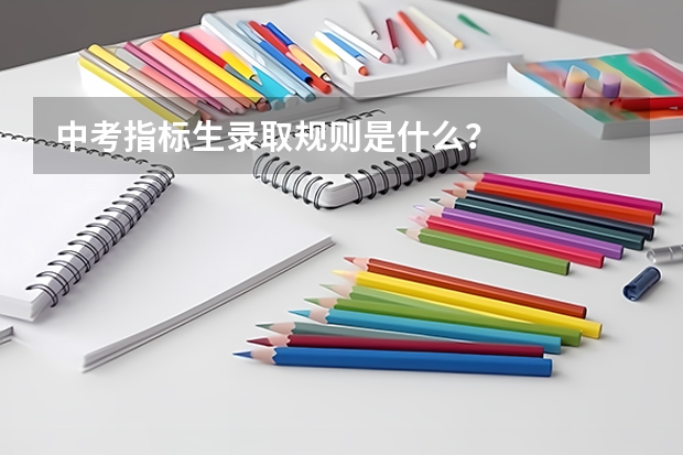 中考指标生录取规则是什么？