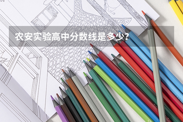 农安实验高中分数线是多少？