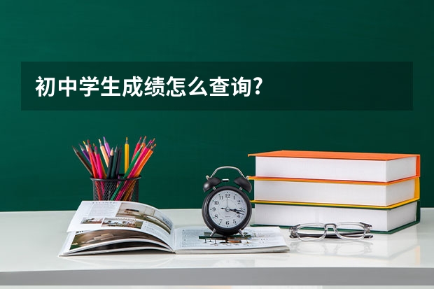 初中学生成绩怎么查询?