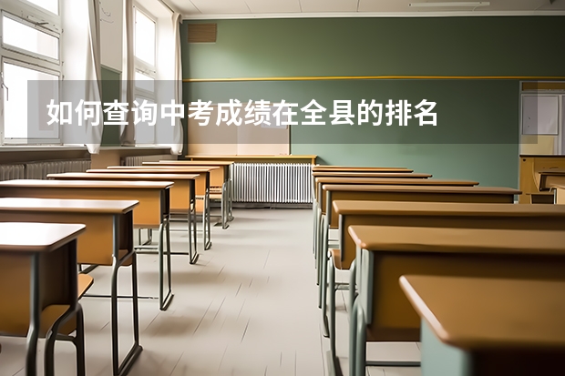 如何查询中考成绩在全县的排名