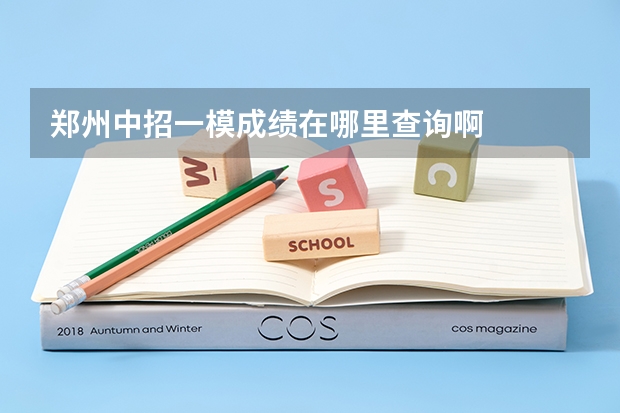 郑州中招一模成绩在哪里查询啊