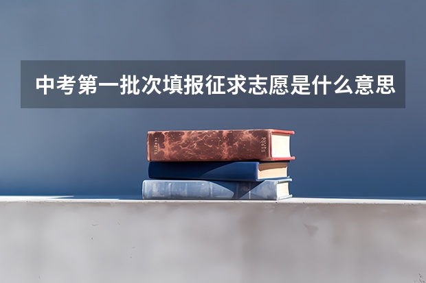 中考第一批次填报征求志愿是什么意思