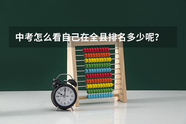 中考怎么看自己在全县排名多少呢？