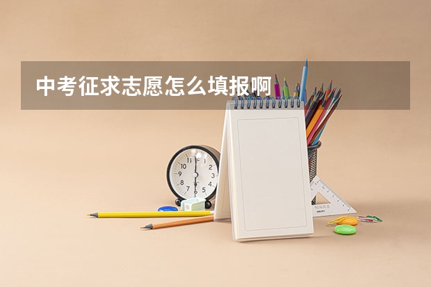 中考征求志愿怎么填报啊