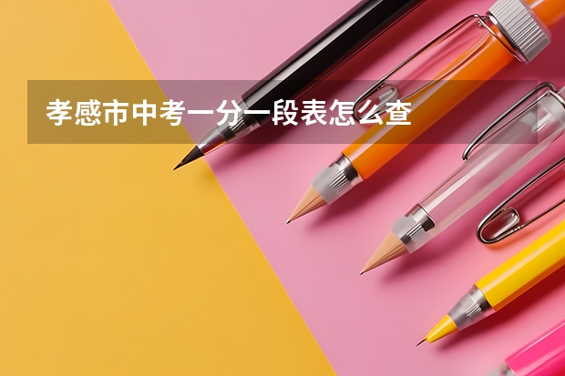 孝感市中考一分一段表怎么查
