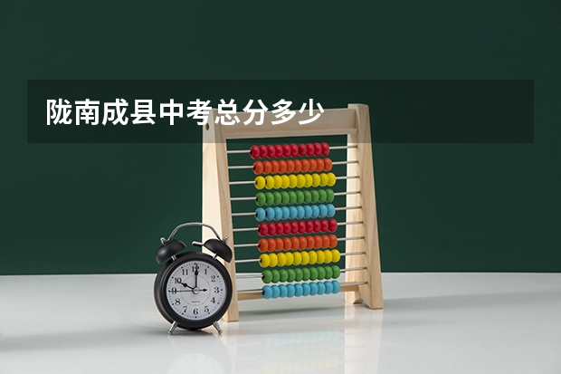 陇南成县中考总分多少