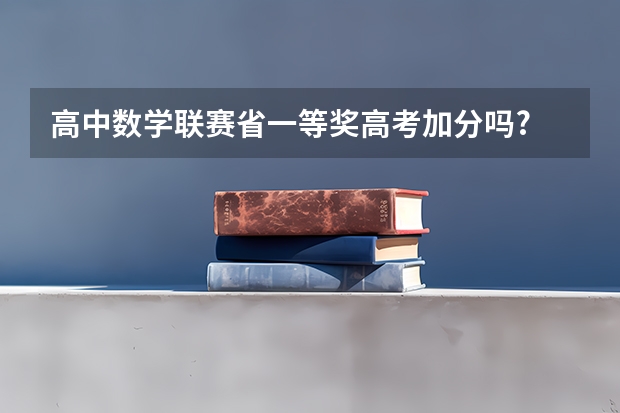 高中数学联赛省一等奖高考加分吗?