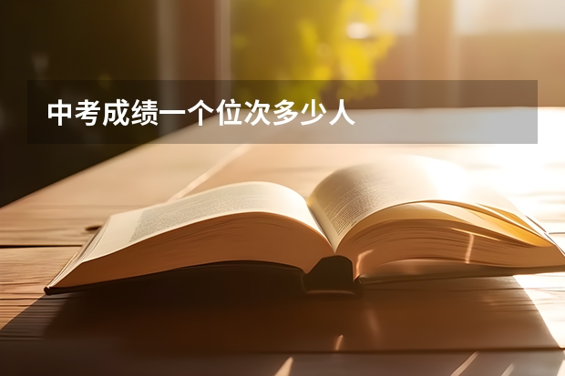 中考成绩一个位次多少人