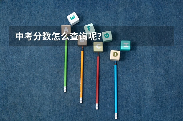 中考分数怎么查询呢？