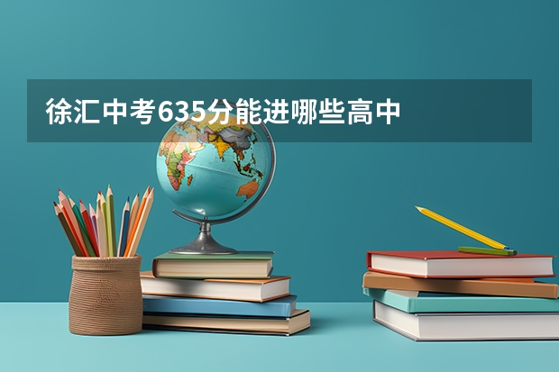 徐汇中考635分能进哪些高中
