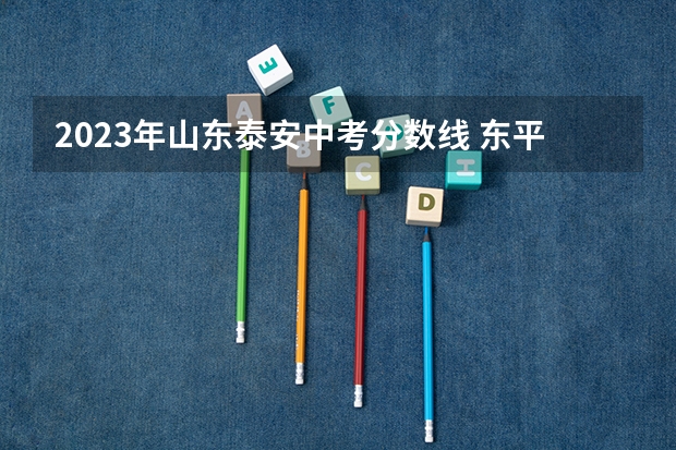 2023年山东泰安中考分数线 东平中考人数