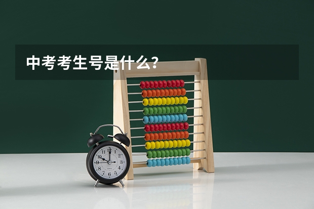 中考考生号是什么？
