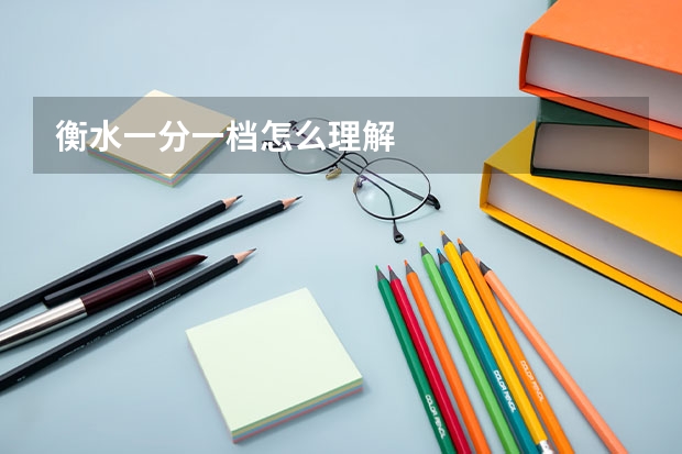 衡水一分一档怎么理解