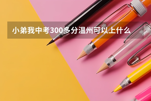 小弟我中考300多分温州可以上什么职高，什么职业