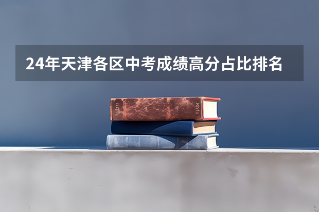 24年天津各区中考成绩高分占比排名，市区整体遥遥领先！ 天津中考排名
