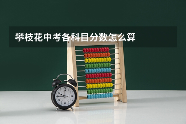攀枝花中考各科目分数怎么算