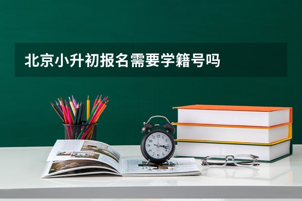 北京小升初报名需要学籍号吗