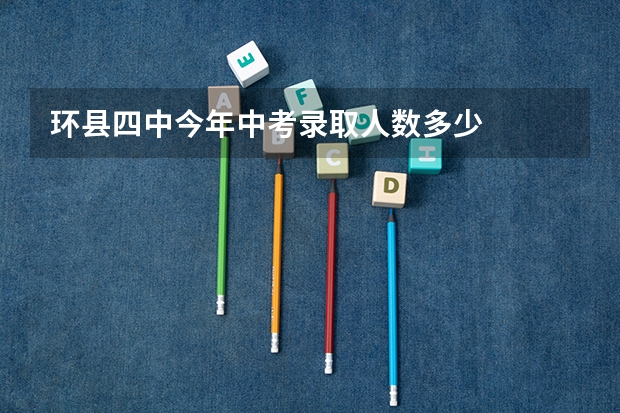 环县四中今年中考录取人数多少