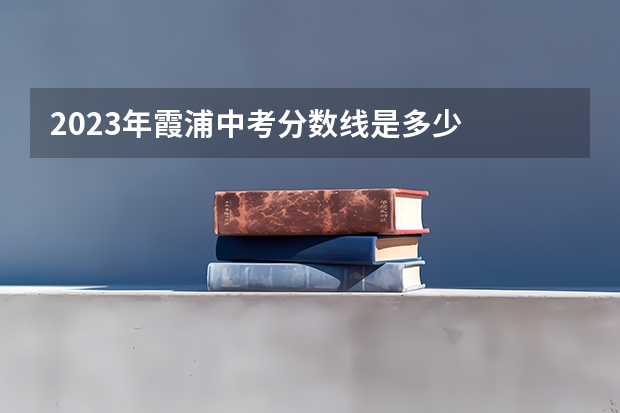 2023年霞浦中考分数线是多少