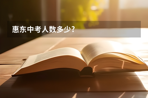惠东中考人数多少?