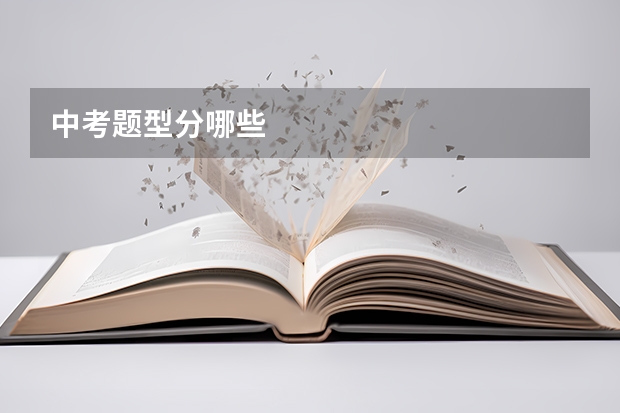 中考题型分哪些