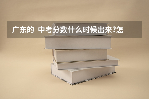 广东的  中考分数什么时候出来?怎么查?